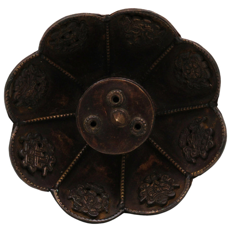 Brass Premium Doopadani | Peetal Dhoop Dani | Pittal Sambrani Holder | Handcrafted Puja Dhoop Burner for Home Temple & Aarti, Brown, 6 Inch, 1 Piece