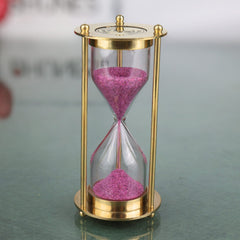 Brass Sand Timer, Hourglass, Peetal Sand Clock Office And Home Decor, Gold, 4 Inch, 1 Piece