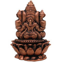 Copper Ganesha Idol, Handcrafted Tamra Ganapati Statue, Thamira Vinayaka, Pillaiyar Murti for Pooja, Home Decor & Gifts, Brown, 2 Inch, 1 Piece