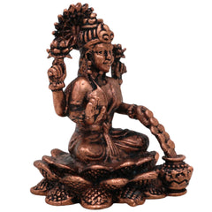 Copper Lakshmi Idol, Tamra Mahalakshmi Murti, Varalakshmi Statue for Pooja, Temple & Home Decor, Brown, 2 Inch, 1 Piece