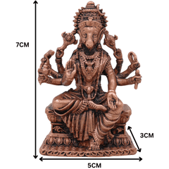 Copper Varahi Amman Idol, Handcrafted Tamra Varahi Devi Murti for Pooja, Home Decor & Spiritual Gifting, Gold, 3 Inch, 1 Piece