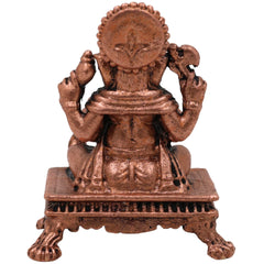 Copper Ganesha Idol, Handcrafted Tamra Ganapati Vinayaka Statue, Thamira Pillaiyar Ganesh Murti for Pooja, Home Decor & Spiritual Gifts, Brown, 1.5 Inch, 1 Piece