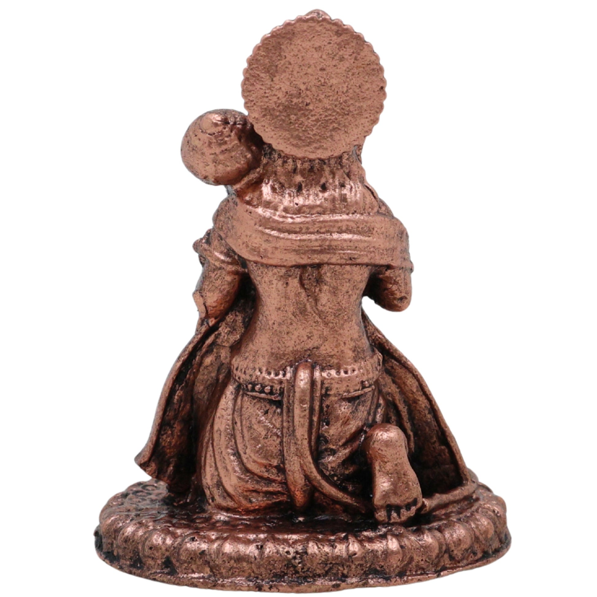 Copper Hanuman Idol, Tamra Anjaneya Bajrangbali Maruti Vigraham, Ramdoot Mahaveer Sankat Mochan Murti for Home Pooja & Decor, Brown, 2 Inch, 1 Piece