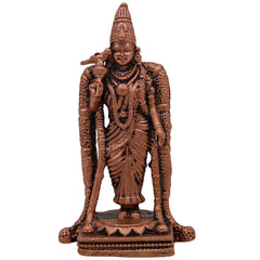 Copper Meenakshi Amman Idol, Madurai Meenatchi Devi Murti, Meenakshi Parvati Statue for Puja, Temple & Home Decor, Brown, 3 Inch, 1 Piece