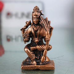 Copper Raja Rajeshwari Idol,Tamra Lalitha Tripura Sundari Devi Statue, Handcrafted Rajarajeshwari Amman Murti for Pooja & Home Decor, Brown, 2.5 Inch, 1 Piece