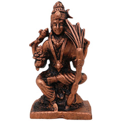 Copper Raja Rajeshwari Idol,Tamra Lalitha Tripura Sundari Devi Statue, Handcrafted Rajarajeshwari Amman Murti for Pooja & Home Decor, Brown, 2.5 Inch, 1 Piece