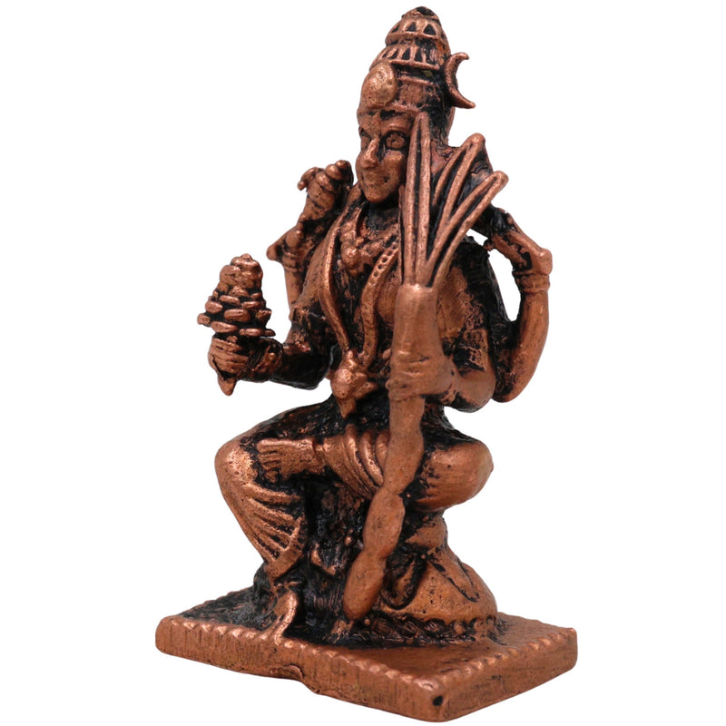 Copper Raja Rajeshwari Idol,Tamra Lalitha Tripura Sundari Devi Statue, Handcrafted Rajarajeshwari Amman Murti for Pooja & Home Decor, Brown, 2.5 Inch, 1 Piece