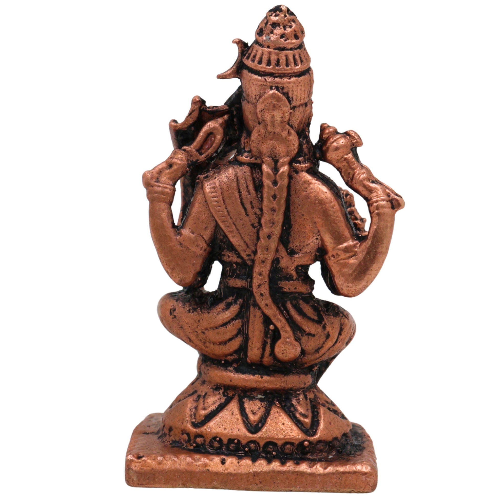 Copper Raja Rajeshwari Idol,Tamra Lalitha Tripura Sundari Devi Statue, Handcrafted Rajarajeshwari Amman Murti for Pooja & Home Decor, Brown, 2.5 Inch, 1 Piece
