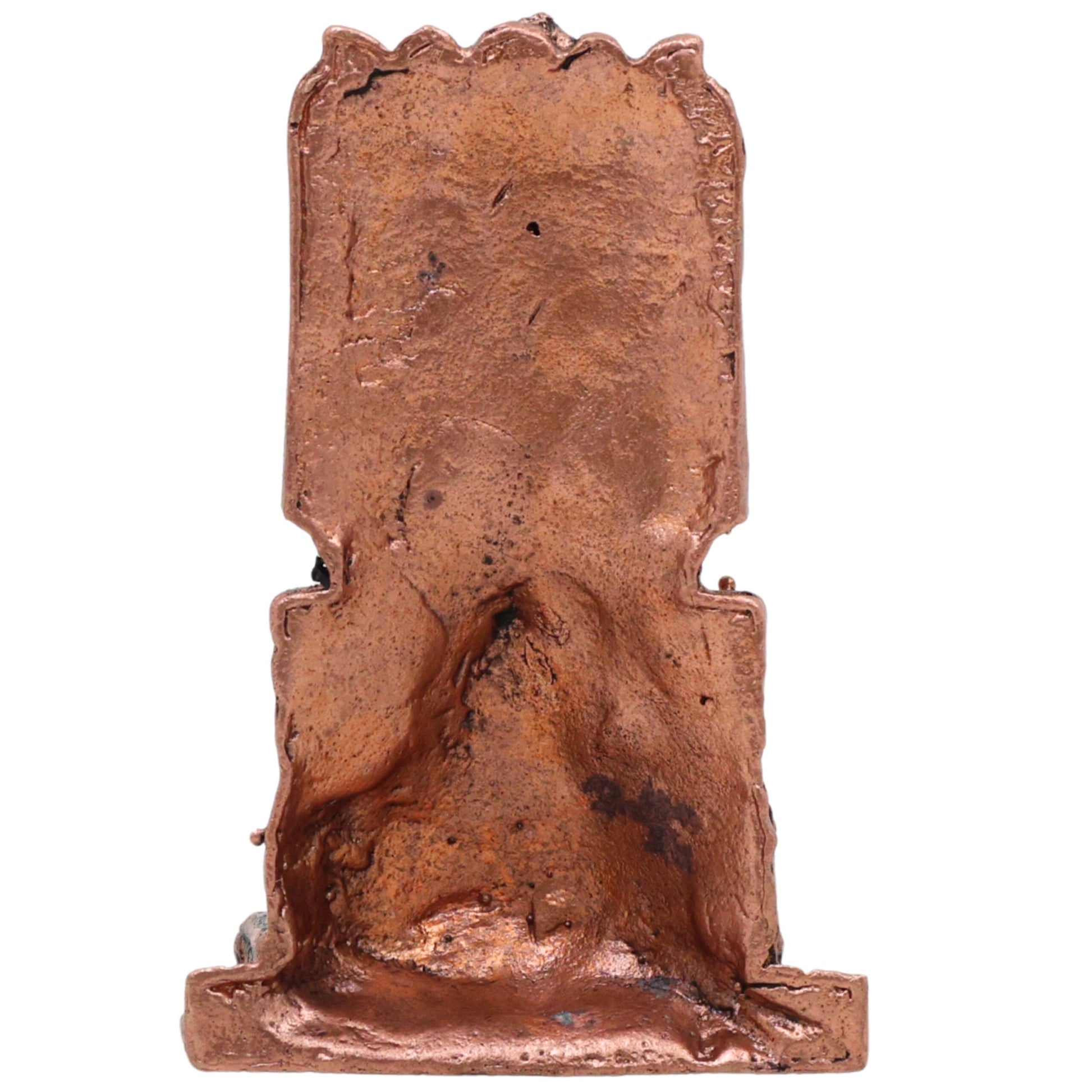 Copper Raghavendra Swamy Idol, Mantralaya Rayaru Vigraham, Guru Raghavendra Teertha Tamra Murti for Home Pooja & Decor, Brown, 3 Inch, 1 Piece