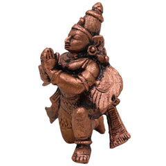 Copper Garuda Dev Idol,Tamra Garuda Murti, Vishnu Vahana Pakshiraja Statue, Handcrafted Thamra Garuda Bhagwan Devta Moorti for Puja, Home Temple & Gift, Brown, 2 Inch, 1 Piece