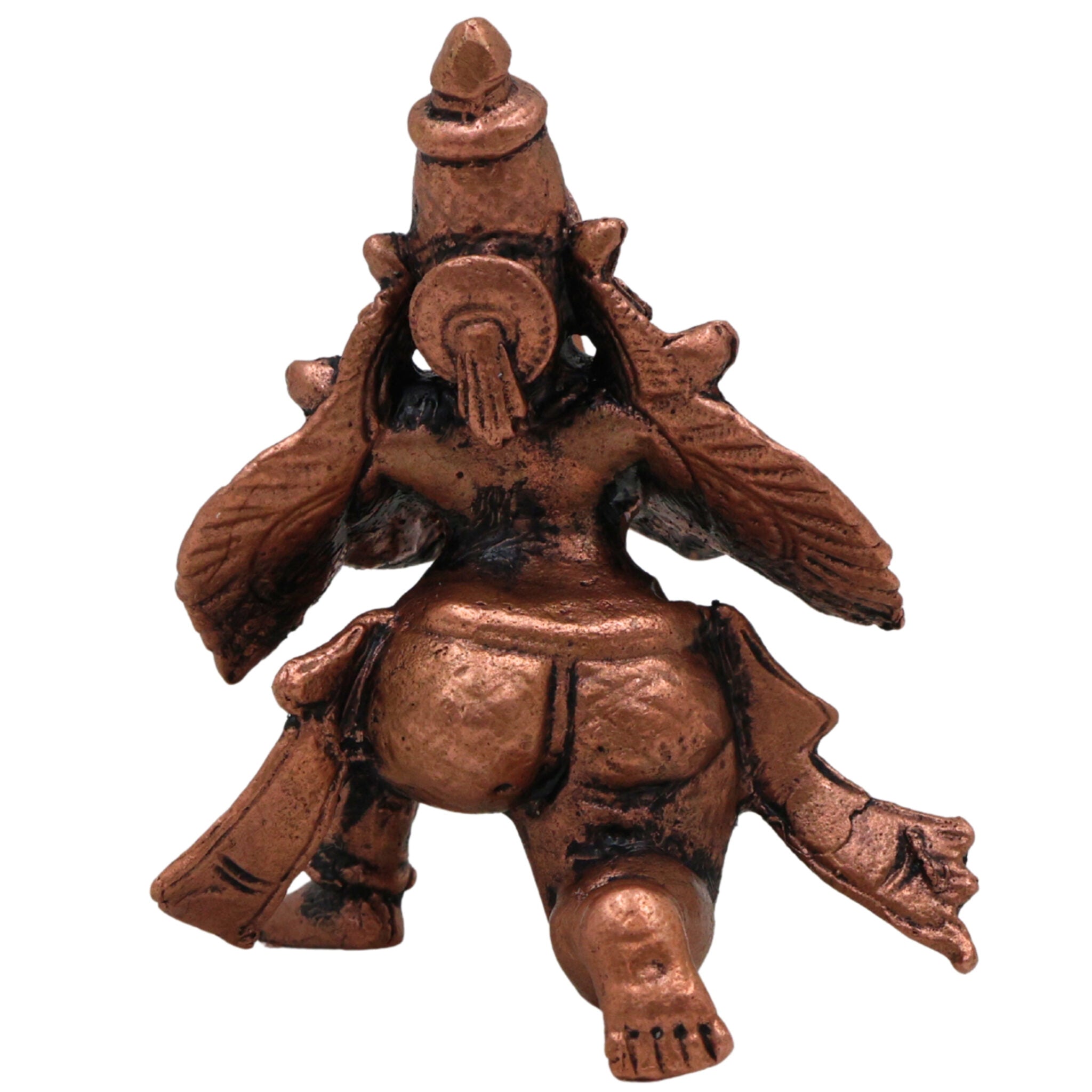 Copper Garuda Dev Idol,Tamra Garuda Murti, Vishnu Vahana Pakshiraja Statue, Handcrafted Thamra Garuda Bhagwan Devta Moorti for Puja, Home Temple & Gift, Brown, 2 Inch, 1 Piece