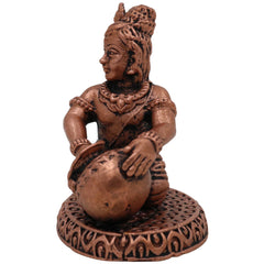 Copper Krishna Idol, Handcrafted Tamra Gopala Murti,Thamira Govinda Statue, Balakrishna Vigraham, Pure Tamraloha Kanha Moorti for Pooja & Home Decor, Brown, 2 Inch, 1 Piece