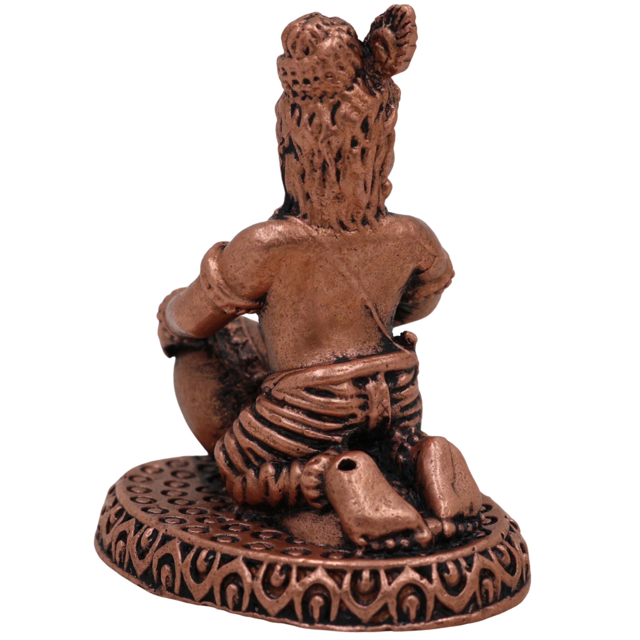 Copper Krishna Idol, Handcrafted Tamra Gopala Murti,Thamira Govinda Statue, Balakrishna Vigraham, Pure Tamraloha Kanha Moorti for Pooja & Home Decor, Brown, 2 Inch, 1 Piece