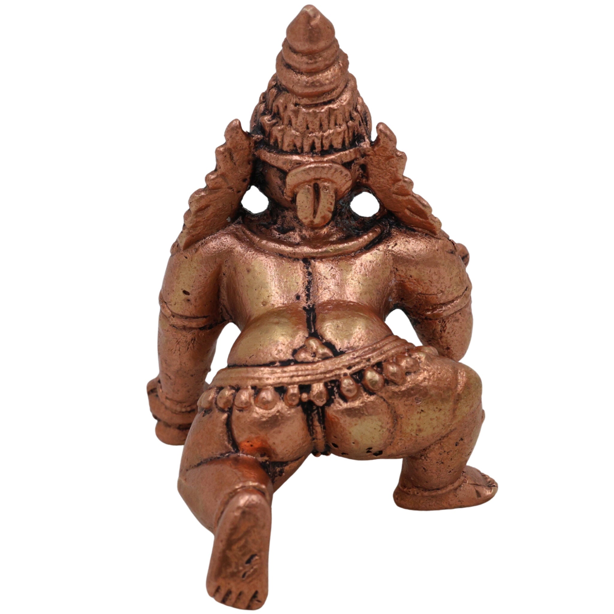 Copper Bala Krishna Idol, Tamra Laddu Gopal Murti, Makhan Chor Gopala Statue, Tamraloha Kanha Idol for Pooja, Home Decor & Gifts, Brown, 2.5 Inch, 1 Piece