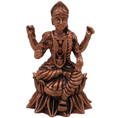 Copper Balambhika Idol, Bala Tripura Sundari Devi Murti, Handcrafted Bala Ambika Amman Statue, Tamra Bala Devi Vigraham for Pooja, Temple & Home Decor, Brown, 2 Inch, 1 Piece