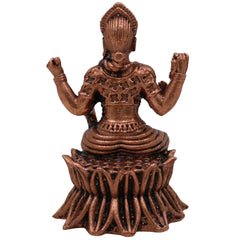 Copper Balambhika Idol, Bala Tripura Sundari Devi Murti, Handcrafted Bala Ambika Amman Statue, Tamra Bala Devi Vigraham for Pooja, Temple & Home Decor, Brown, 2 Inch, 1 Piece