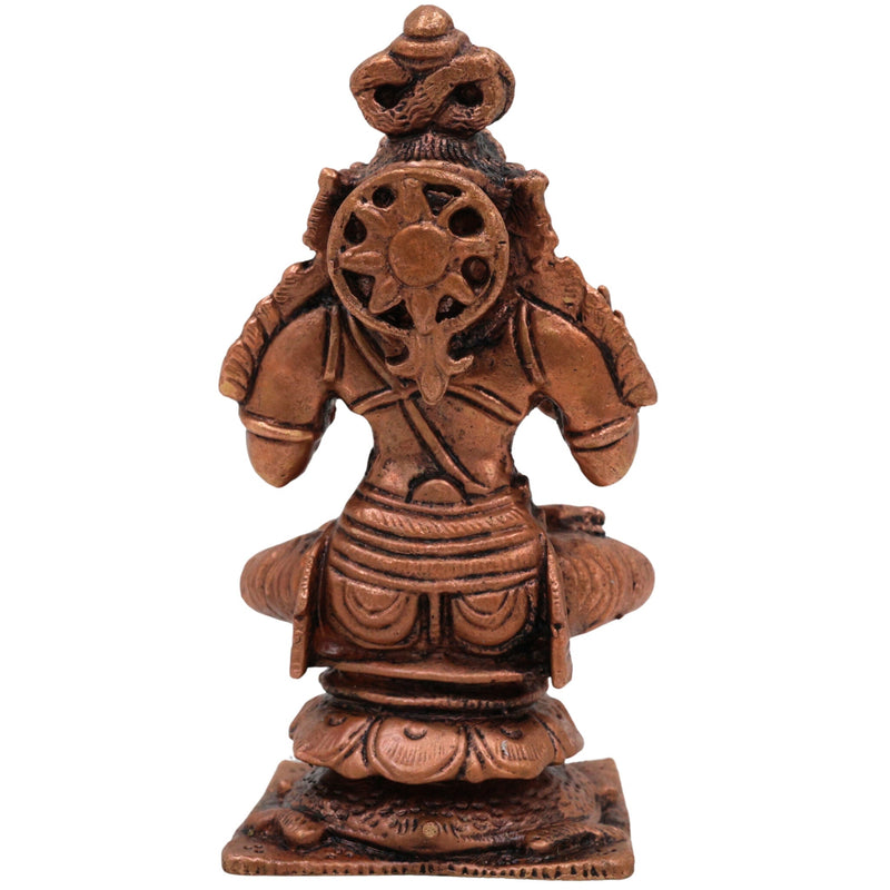 Copper Agastya Idol Agathiyar Murti, Tamra Agasthiar Statue, Agastya Rishi Vigraham for Pooja, Temple & Home Decor, Brown, 3.5 Inch, 1 Piece