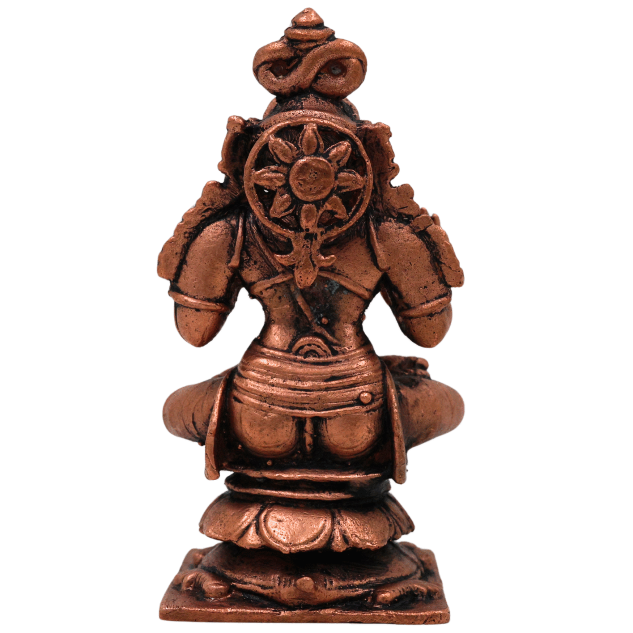 Copper Agastya Idol, Agathiyar Siddhar Murti, Tamra Agasthiar Statue, Agastya Maharishi Vigraham for Puja & Home Decor, Brown, 3.5 Inch, 1 Piece