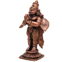 Copper Garuda Dev Idol, Tamra Garuda Murti, Vishnu Vahana Pakshiraja Statue, Tamraloha Garuda Devta | Handcrafted Garuda Bhagwan Murti for Pooja & Home Decor, Brown, 2.5 Inch, 1 Piece