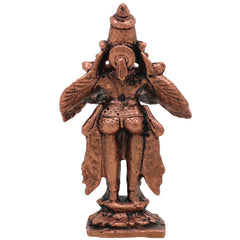 Copper Garuda Dev Idol, Tamra Garuda Murti, Vishnu Vahana Pakshiraja Statue, Tamraloha Garuda Devta | Handcrafted Garuda Bhagwan Murti for Pooja & Home Decor, Brown, 2.5 Inch, 1 Piece