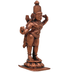 Copper Rama Idol, Handcrafted Tamra Ram Murti, Thamira Ramachandra Statue, Raghava Vigraham, Kodanda Rama Moorti for Pooja, Temple & Home Decor, Brown, 2 Inch, 1 Piece