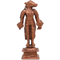 Copper Varaha Idol, Tamra Varaha Murti, Varaha Swamy Statue, Varaha Bhagavan Vigraham, Handcrafted Pooja Showpiece, Brown, 3 Inch, 1 Piece