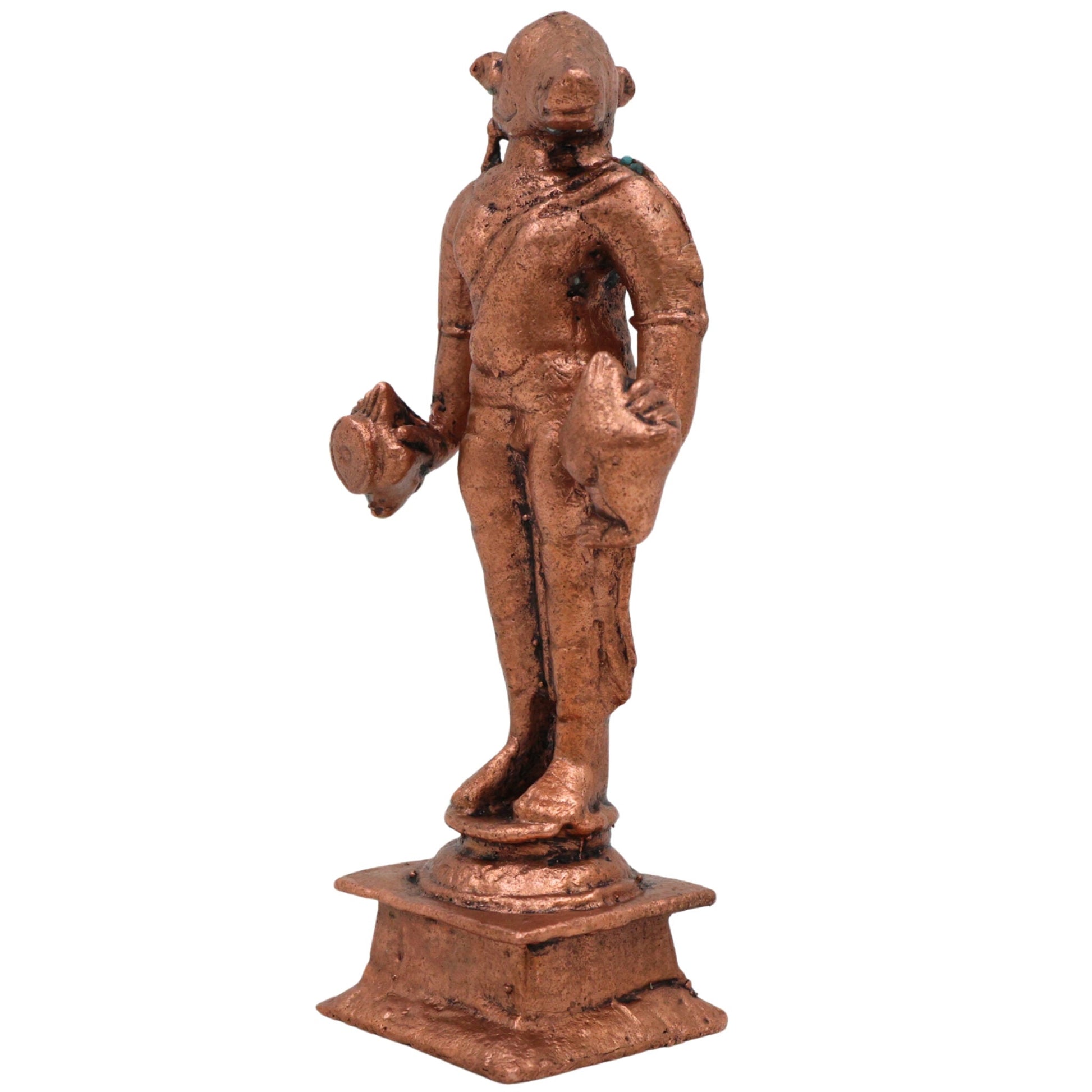 Copper Varaha Idol, Tamra Varaha Murti, Varaha Swamy Statue, Varaha Bhagavan Vigraham, Handcrafted Pooja Showpiece, Brown, 3 Inch, 1 Piece