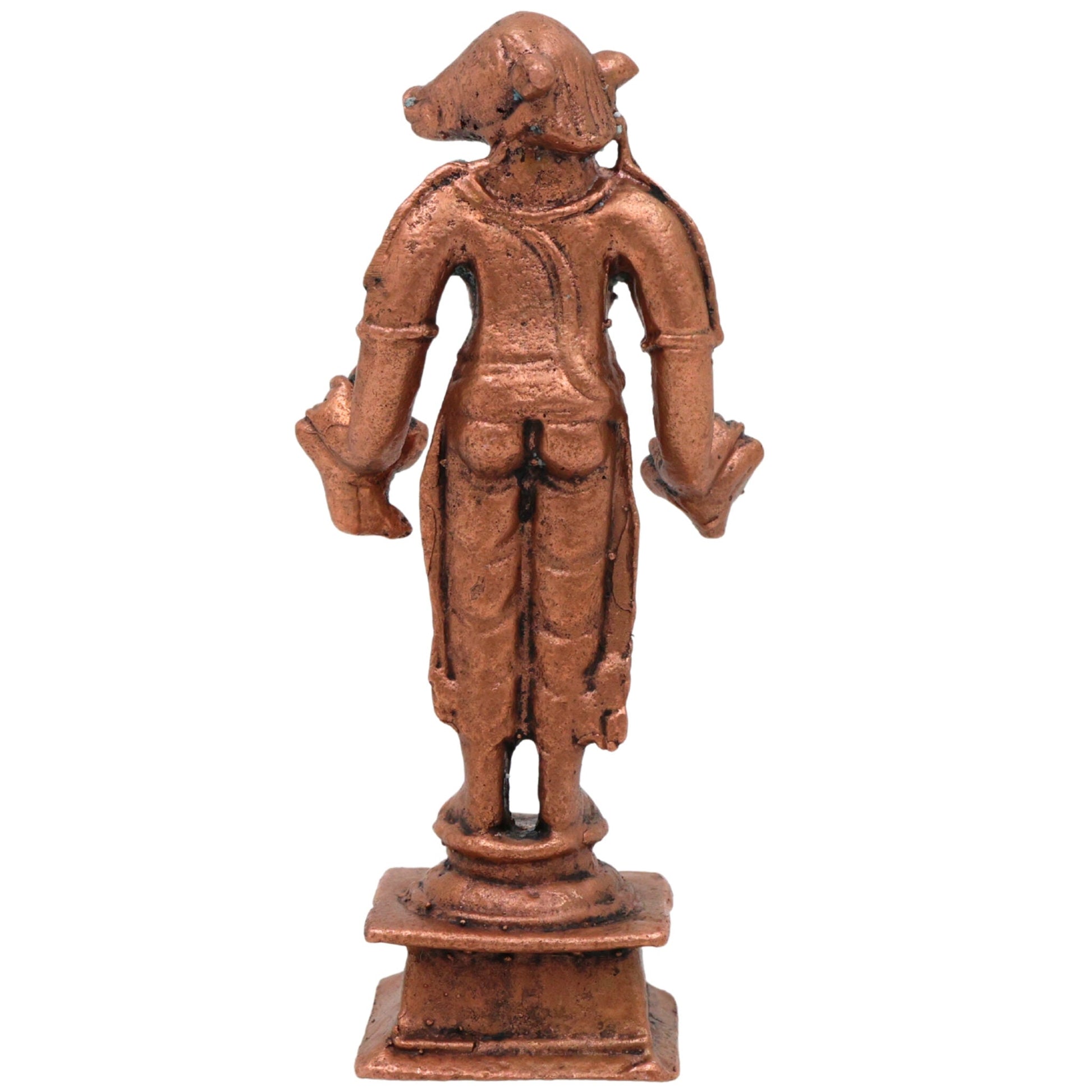 Copper Varaha Idol, Tamra Varaha Murti, Varaha Swamy Statue, Varaha Bhagavan Vigraham, Handcrafted Pooja Showpiece, Brown, 3 Inch, 1 Piece