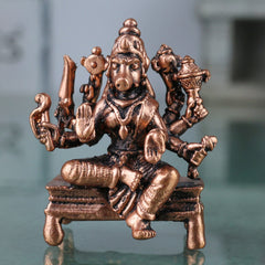 Handcrafted Copper Varahi Amman Idol, Tamra Varahi Devi Murti, Thamira Varahi Amman Statue for Pooja, Home Decor & Gifts, Brown, 1.5 Inch, 1 Piece
