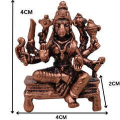 Handcrafted Copper Varahi Amman Idol, Tamra Varahi Devi Murti, Thamira Varahi Amman Statue for Pooja, Home Decor & Gifts, Brown, 1.5 Inch, 1 Piece