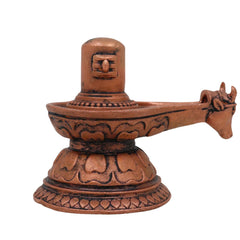 Pure Copper Shivalingam, Handcrafted Tamra Shiva Lingam, Tamraloha Mahalingam for Pooja, Home Temple & Spiritual Decor, Brown, 2 Inch, 1 Piece