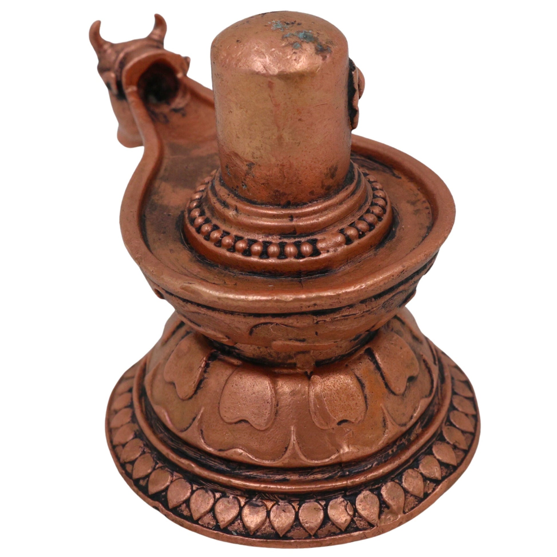Pure Copper Shivalingam, Handcrafted Tamra Shiva Lingam, Tamraloha Mahalingam for Pooja, Home Temple & Spiritual Decor, Brown, 2 Inch, 1 Piece