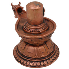 Pure Copper Shivalingam, Handcrafted Tamra Shiva Lingam, Tamraloha Mahalingam for Pooja, Home Temple & Spiritual Decor, Brown, 2 Inch, 1 Piece