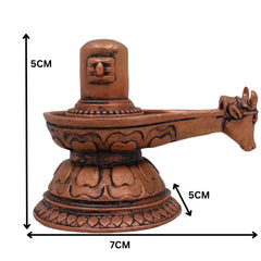 Pure Copper Shivalingam, Handcrafted Tamra Shiva Lingam, Tamraloha Mahalingam for Pooja, Home Temple & Spiritual Decor, Brown, 2 Inch, 1 Piece