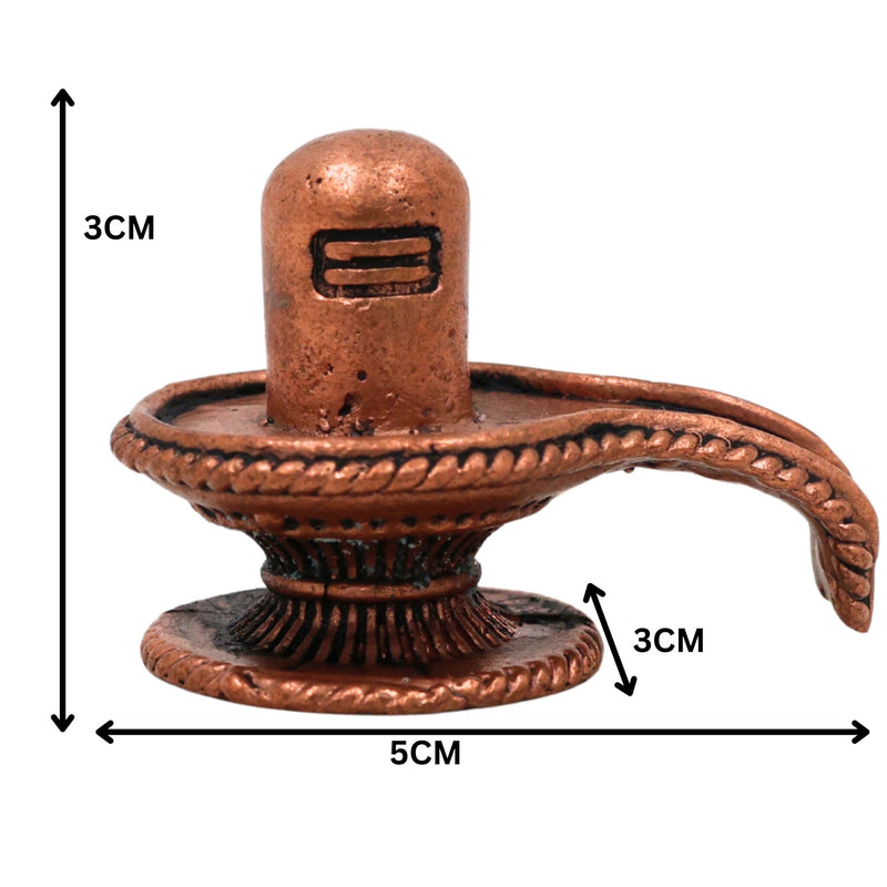 Copper Shivalingam Tamra Shiva Linga Idol, Handcrafted Tamraloha Mahalingam Murti for Puja, Temple, Home Decor & Spiritual Gift, Brown, 1 Inch, 1 Piece