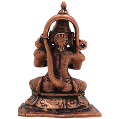 Copper Hanuman Idol, Maruti / Bajrangbali / Anjaneya Murti for Pooja, Home Decor, Gifts & Temple Sculpture, Brown, 2.5 Inch, 1 Piece