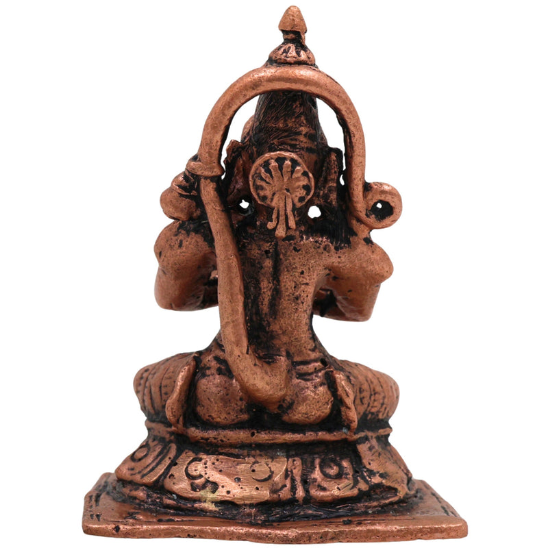 Copper Hanuman Idol, Maruti / Bajrangbali / Anjaneya Murti for Pooja, Home Decor, Gifts & Temple Sculpture, Brown, 2.5 Inch, 1 Piece