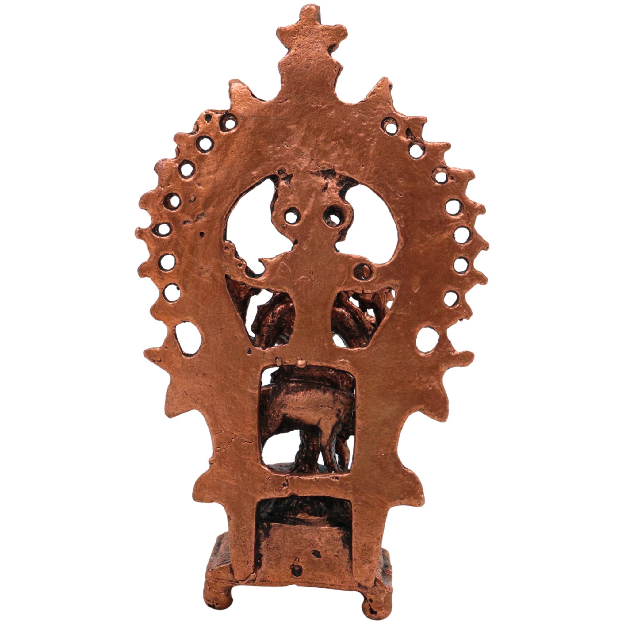 Brass Krishna Idol, Bal Gopal Murti, Copper Krishna Statue for Pooja & Decor, Brown, 3 Inch, 1 Piece