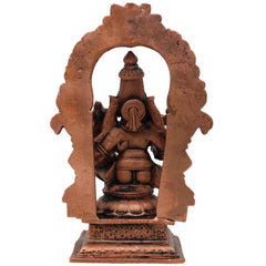 Copper Vishnu Lakshmi Idol,Tamra Lakshmi Narayana Murti, Venkateswara Srinivasa Padmanabha Statue, Handcrafted Pooja Home Decor, Brown, 4.5 Inch, 1 Piece