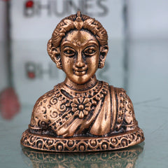 Copper Gowri Idol, Gauri Murti, Parvati Statue, Uma Moorti, Home Pooja Decor, Brown, 1.5 Inch, 1 Piece