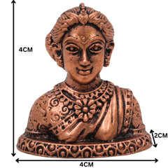 Copper Gowri Idol, Gauri Murti, Parvati Statue, Uma Moorti, Home Pooja Decor, Brown, 1.5 Inch, 1 Piece