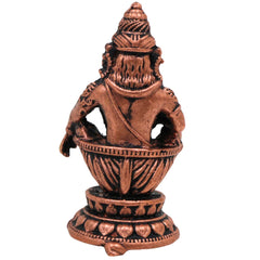 Copper Ayyappa Idol, Tamra Ayyappan Murti, Sabarimala Swamy Statue, Manikandan Figurine for Pooja & Home Decor, Brown, 1.5 Inch, 1 Piece