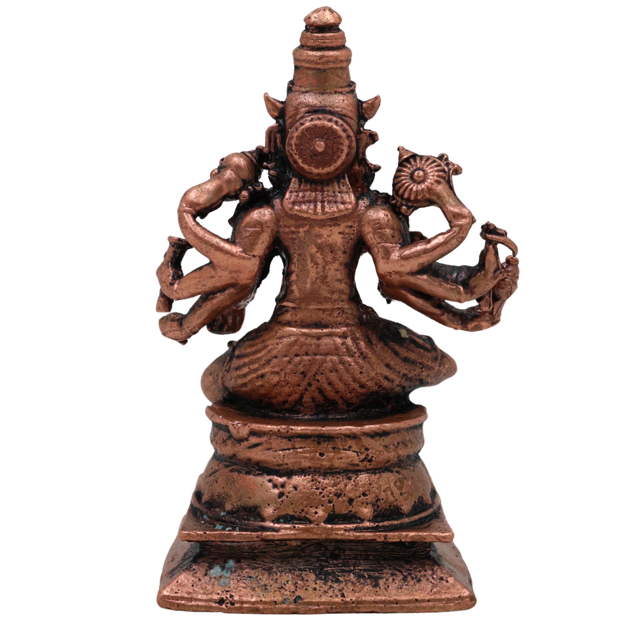 Copper Varahi Amman Idol, Handcrafted Tamra Varahi Devi Murti, Varahi Mata Statue for Pooja, Home Decor & Gifts, Maha Varahi Shakti Vigraham , Brown, 3 Inch, 1 Piece