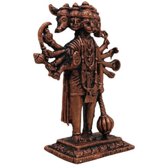 Copper Panchmukhi Hanuman Idol,Tamra Panchmukhi Anjaneya Murti,Thamira Bajrangbali Statue,Tamraloha Veer Maruti Nandan Vigraham, Brown, 2.5 Inch, 1 Piece