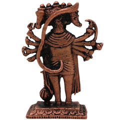 Copper Panchmukhi Hanuman Idol,Tamra Panchmukhi Anjaneya Murti,Thamira Bajrangbali Statue,Tamraloha Veer Maruti Nandan Vigraham, Brown, 2.5 Inch, 1 Piece