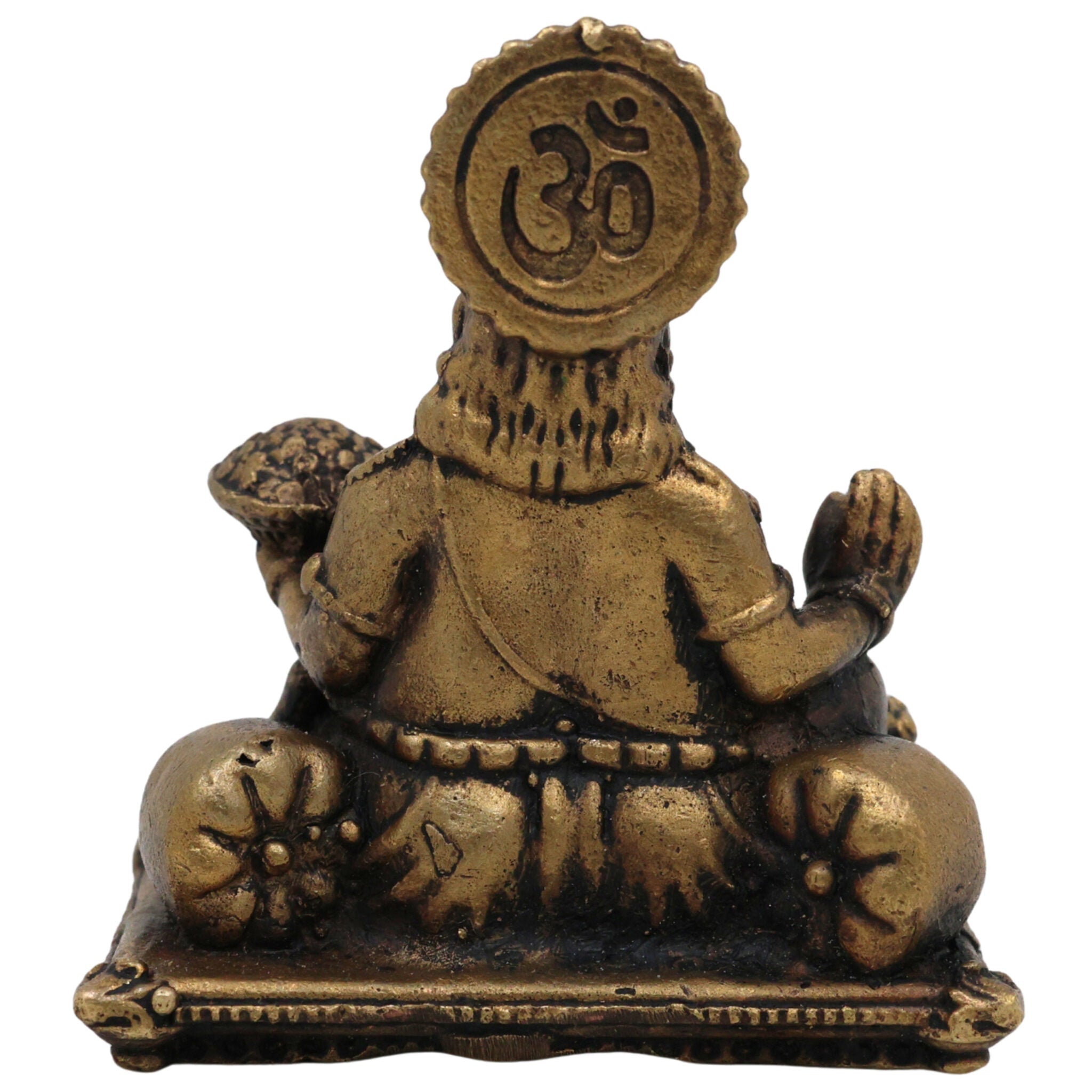 Brass Kubera Idol for Wealth, Lakshmi Kuber Murti, Lord Kubera Vigraham, Dhanadhipati Vaishravan Statue, Handmade Peetal Kuber Bhagwan Moorthi for Pooja & Home Decor, Gold, 2 Inch, 1 Piece