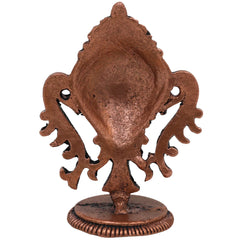 Copper Shankha Tamra Conch, Handcrafted Tamraloha Shankh for Vishnu Lakshmi Puja, Divine Hindu Temple Shankham, Brown, 2 Inch, 1 Piece