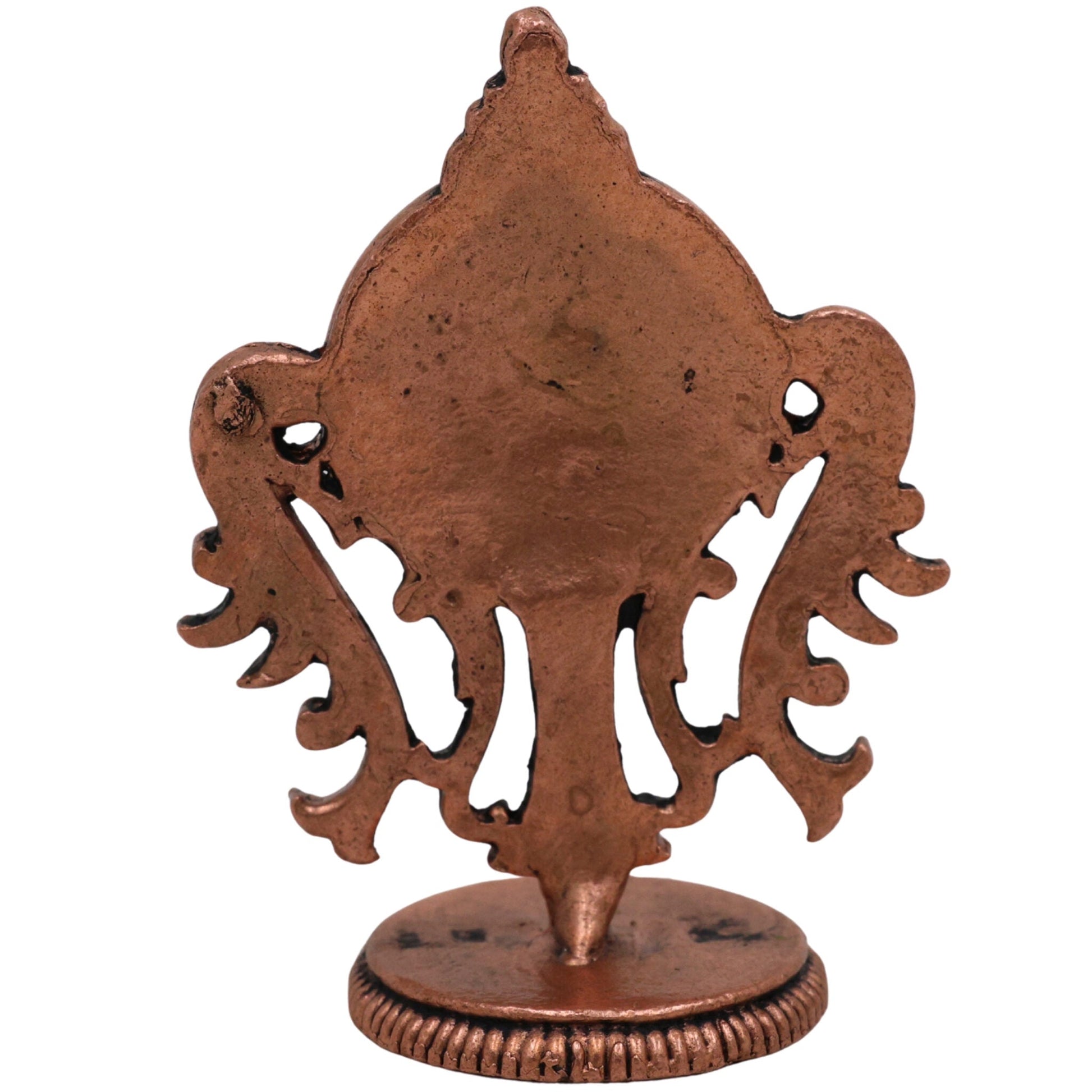 Copper Sudarshan Chakra, Handcrafted Tamra Vishnu Chakra Yantra, Divine Narayana Sudarshana Disc for Protection, Energy & Positivity, Brown, 2 Inch, 1 Piece