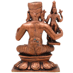 Copper Ramanujacharya Idol, Tamra Ramanuja Statue, Thamira Ramanujar Vigraham, Udayavar Emberumanar Murti, Vishishtadvaita Acharya Idol, Sri Vaishnava Decor Gift, Brown, 3.5 Inch, 1 Piece