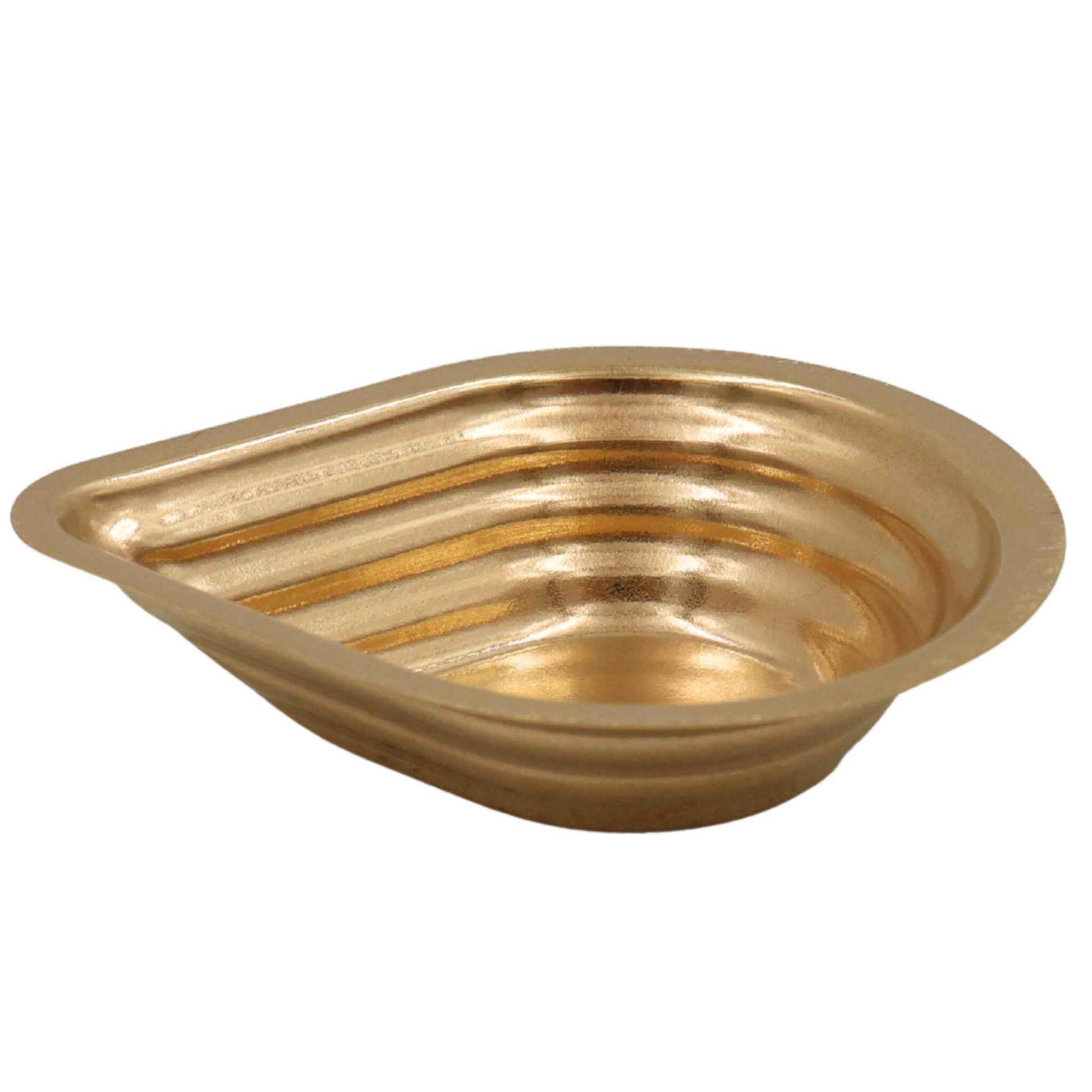 Handcrafted Brass Deepam Diya, Traditional Kuthu Vilakku Nilavilakku Samai, Pital Oil Lamp for Pooja Temple Decor, Gold, 1 Inch, 1 Piece